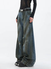 Women's Upside Down Oversized Baggy Jeans