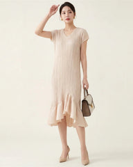 Luxury Sculptural Pleated Dress