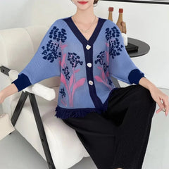 Luxury Pleated Fringe Blouse
