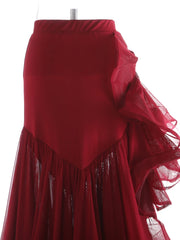 Luxury Asymmetrical Ruffle Skirt