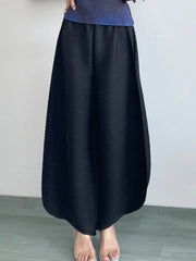 Luxury High-Waisted Pleated Gaucho Pants