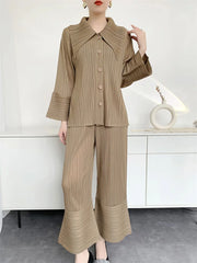 Sophisticated Luxury Plissé Top