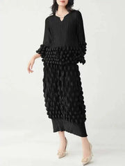 Luxury Bubble Pleat Skirt Set