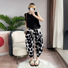 Luxury Avant-Garde Plissé Pants
