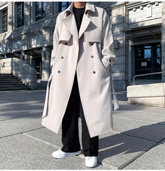 Luxe Men's Japanese Oversized Trench Coat