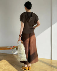 Luxe Plissé Wide-Leg Pants