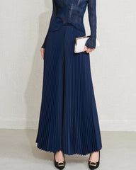 Luxury Plissé Palazzo Pants