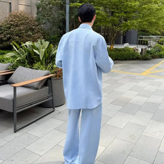 Men's Daily Blouse & Pants Set