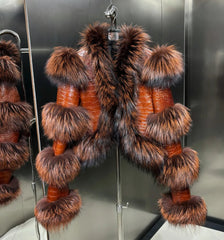 Luxury Fox Fur Cropped Coat