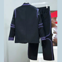 Men's Modern Airbrush Design Suit