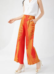 Travel Plissé Wide-Leg Pants