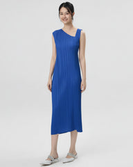 Luxury Asymmetric Pleated Dress