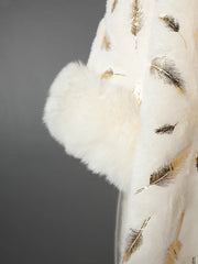 Luxury Fringe Cape with Fur Trim