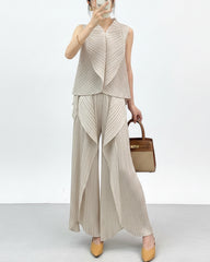 Luxury Plisse Pants Set