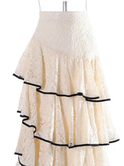 Luxury Lace Asymmetric Skirt