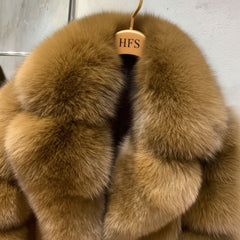 Luxury Fox Fur Full-Length Coat