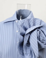 Oversized Pinstriped Blouse