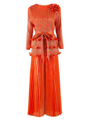 Truly Pleated 2-Piece Top & Extra Wide Leg Pants