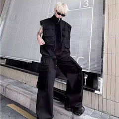 Men's Streetwear Cargo Vest & Pants