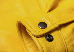 Men's Faux Leather Bomber Jacket