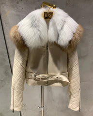 Luxury Lambskin & Fox Fur Jacket