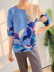 Truly Plissé Floral Blouse Top