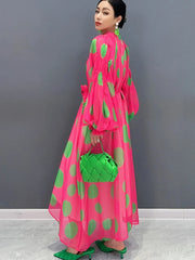 HEYFANCYSTYLE Sakura Polka Dot Chiffon Dress