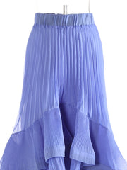 Pleated Asymmetric Ruffle Skirt