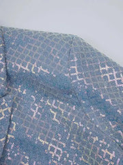 Luxe Shimmering Wrap Blazer