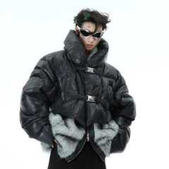 Men's Faux Fur Hooded Parka - Streetwear Icon