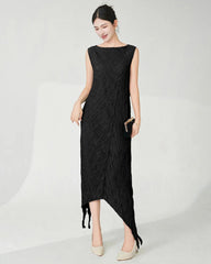 Plissé Sleeveless Dress