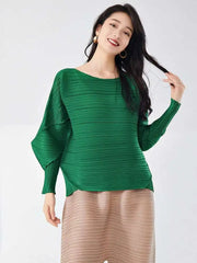 Relaxed Japanese Pleated Blouse