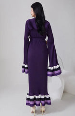Luxury Pleats Dress & Shawl Set
