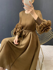 Luxury Pleated Modest Dress