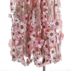 Luxury Floral Stretchy-Waist Skirt