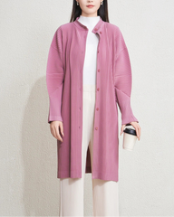 Luxury Pleated Cardigan Coat