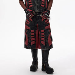Men's Wide-leg Raw Denim Shorts