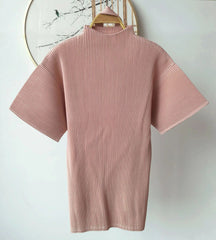 Plissé Flared Sleeves Top