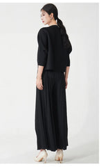 Truly Plissé Floral Blouse Top  & Pant Set