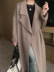 Women's Petite Wool-Blend Long Jacket Coat