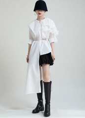 Avant-Garde Ruffle Sleeve Blouse