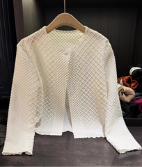 Luxe Lightweight Pleated Cardigan