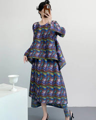 Luxury Essential Pleats Skirt Set