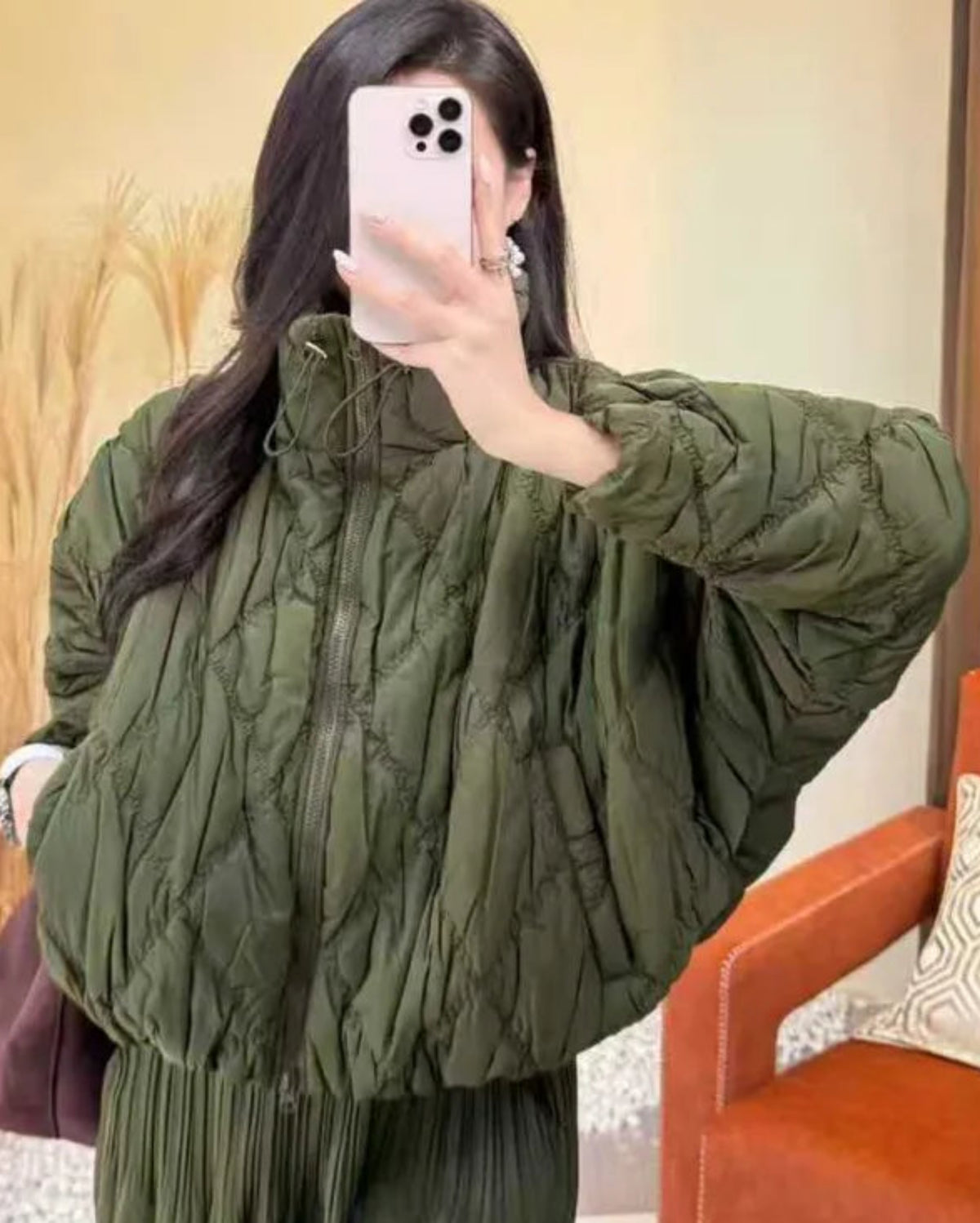 Premium Padded Pleats Jacket