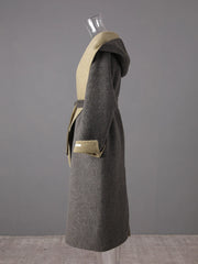 Premium Wool-Blend Hooded Coat