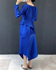 Luxury Pleated Skirt & Blouse Set