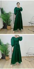 Truly Pleated Loose Long Dress
