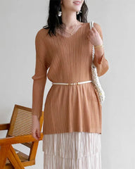 Dressy Sculptural Pleated Top