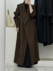 Women's Comfort Wraparound Wool Blend Coat