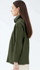Japanese Pleated Hooded Jacket
